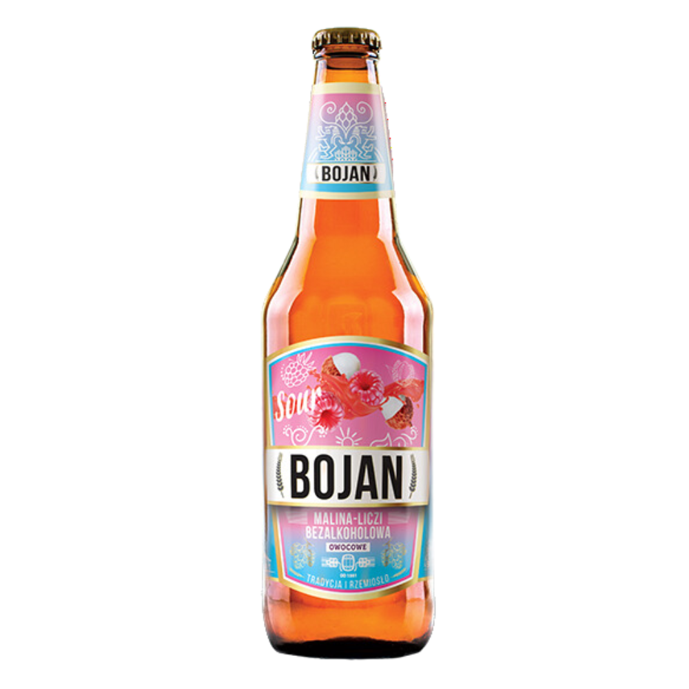 Piwo Bojan Kwaśna Malina-Liczi 0% 500 ml