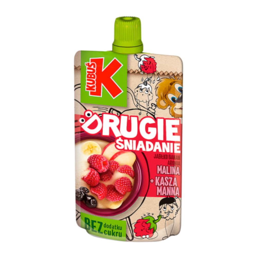 Przekąska Kubuś Drugie śniadanie Mus Jabłko-Banan-Aronia-Malina + Kasza Manna 100g