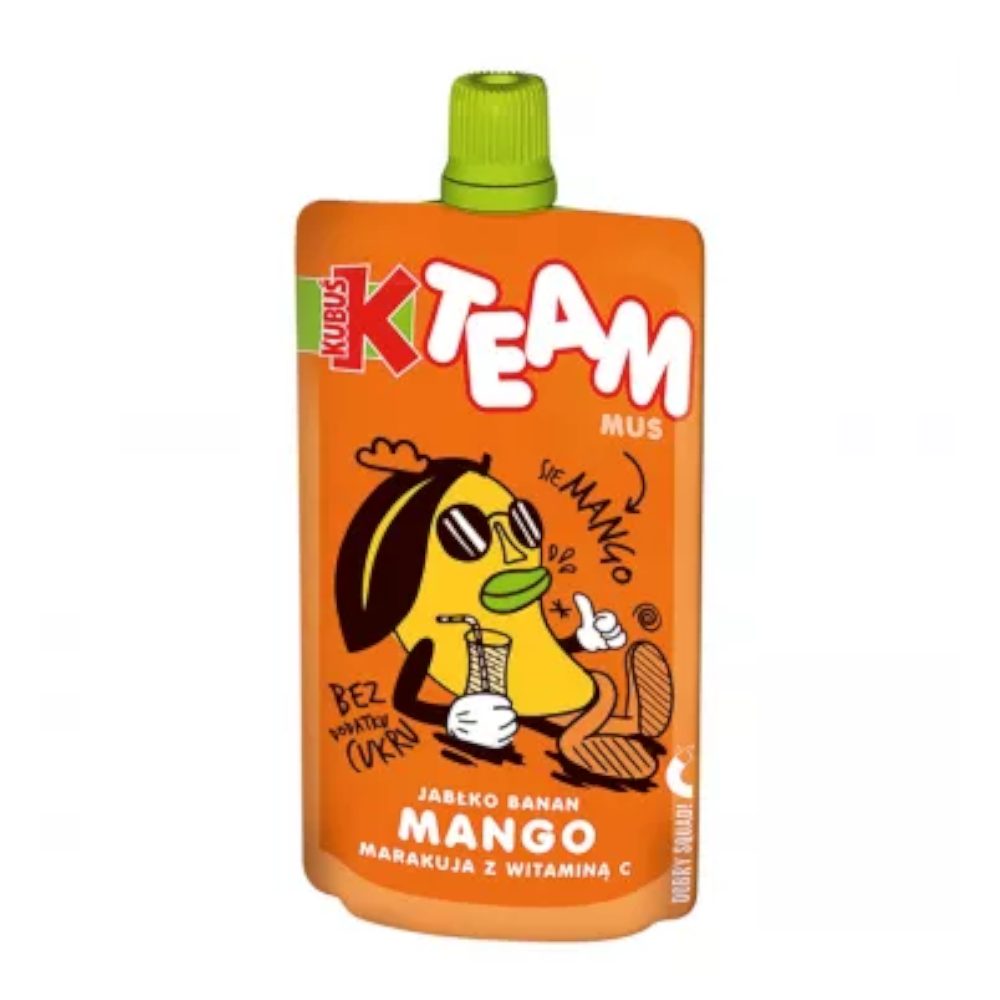 Kubuś Team Mus Jabłko-Banan-Mango-Marakuja z witaminą C 100 g