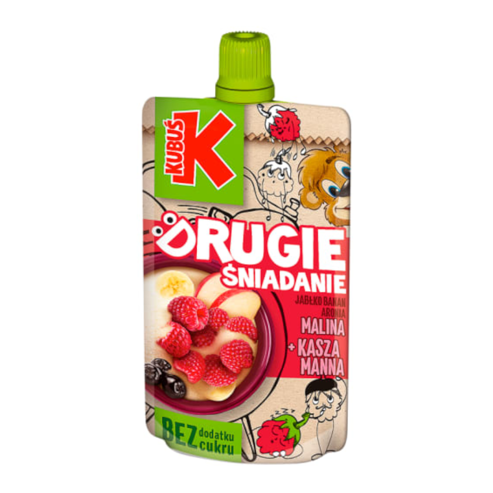 Przekąska Kubuś Drugie śniadanie Mus Jabłko-Banan-Aronia-Malina + Kasza Manna 100g