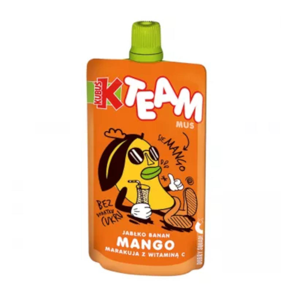 Kubuś Team Mus Jabłko-Banan-Mango-Marakuja z witaminą C 100 g