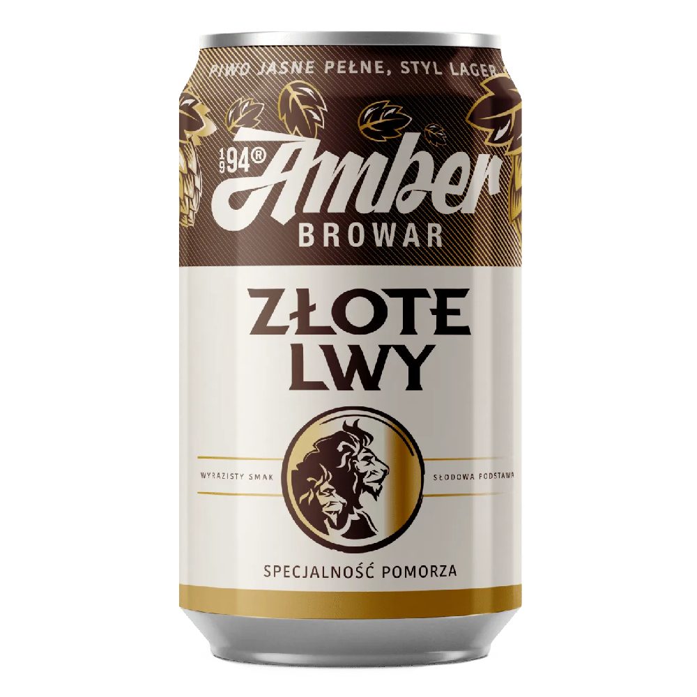 Piwo Amber Złote Lwy 5,6% 330 ml Puszka