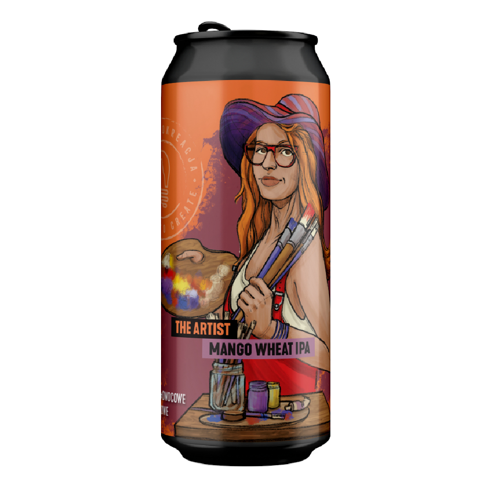 Piwo Brokreacja The Artist Mango Wheat IPA 5,4% 500 ml puszka