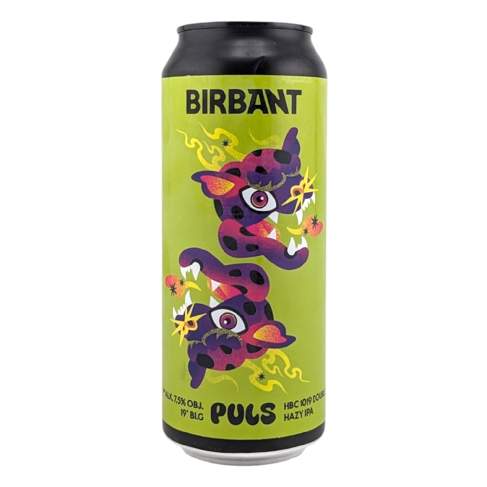 Piwo Birbant Puls HBC 1019, Alora, Citra Double Hazy IPA 7,5% 500 ml puszka