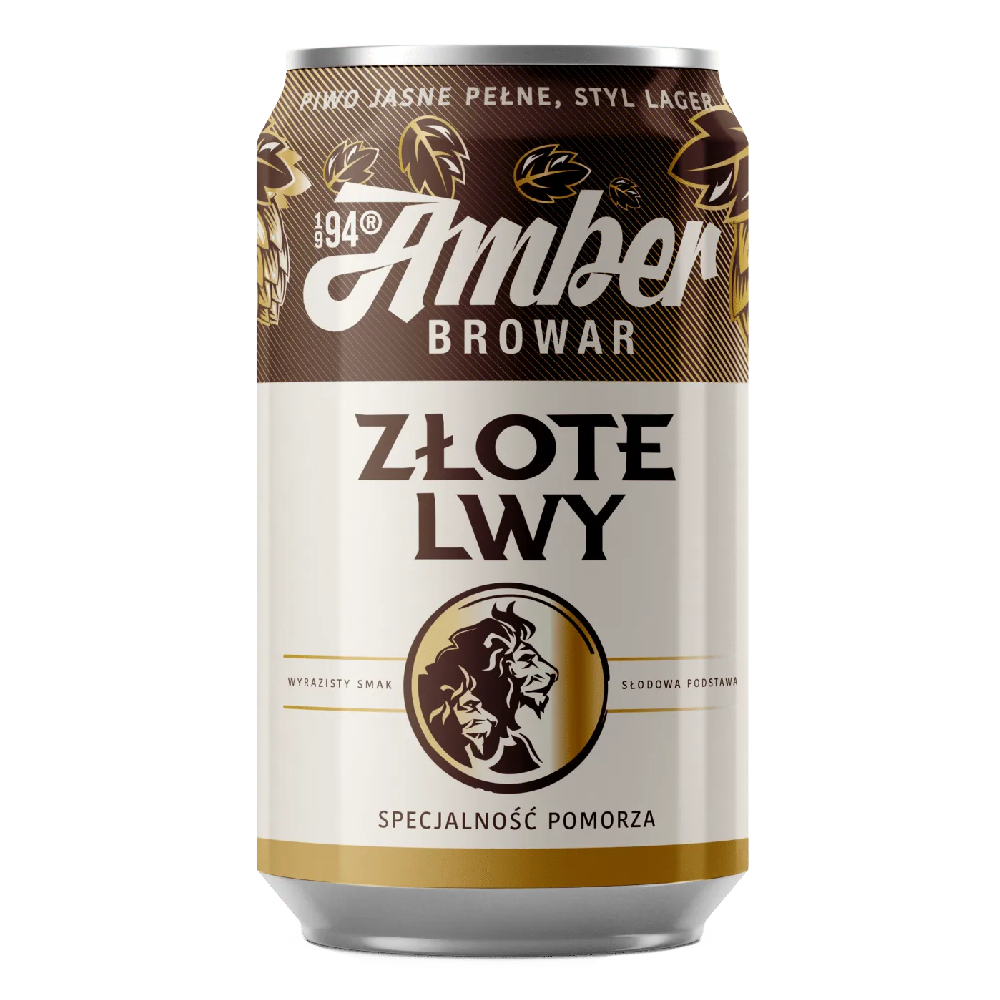 Piwo Amber Złote Lwy 5,6% 330 ml Puszka