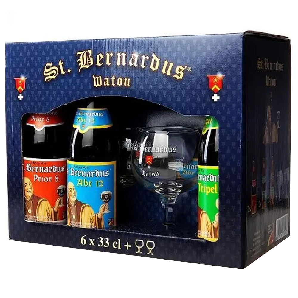 Piwo St. Bernardus 6x 330 ml + 2x Szkło zestaw