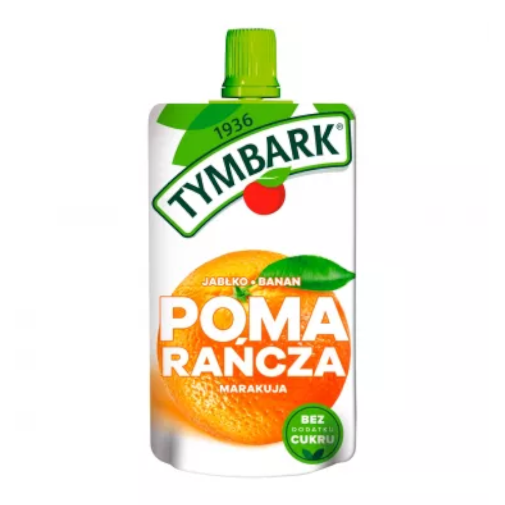 Mus Tymbark 100% Pomarańcza Marakuja Jabłko Banan 120 g