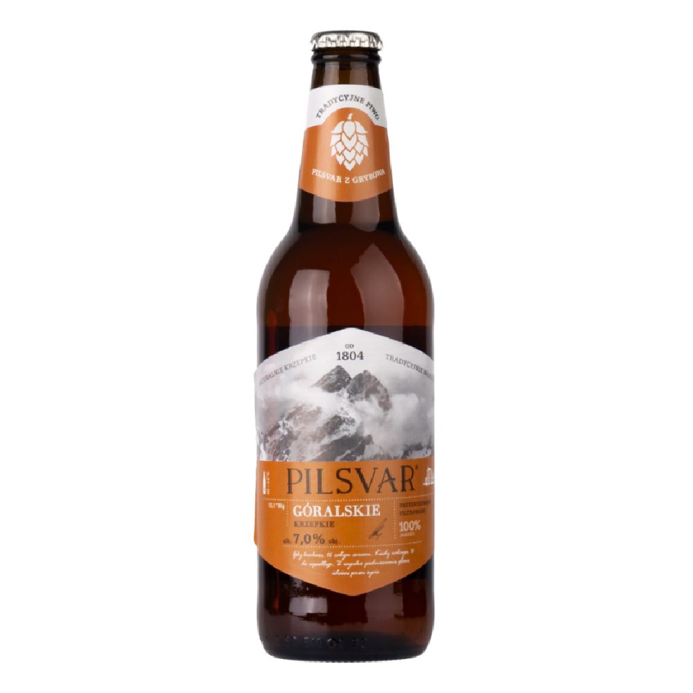 Piwo Pilsvar Grybów Krachla Góralskie Krzepkie 6% 500 ml