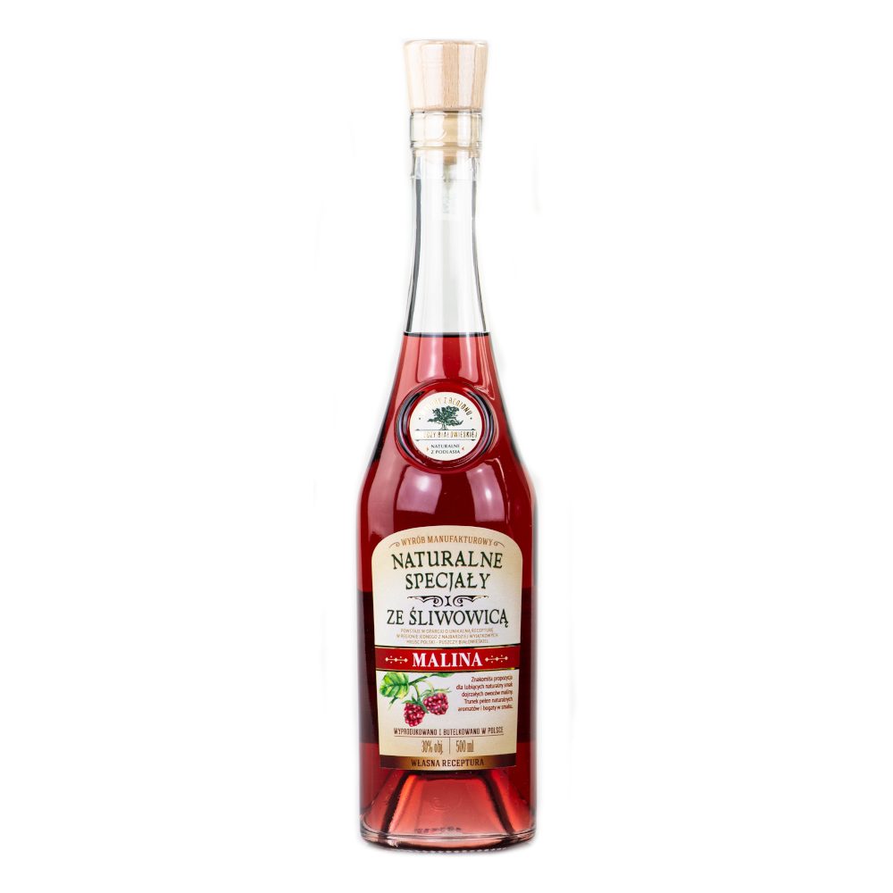 Likier Naturalne Specjały ze Śliwowicą Malina 30% 500 ml