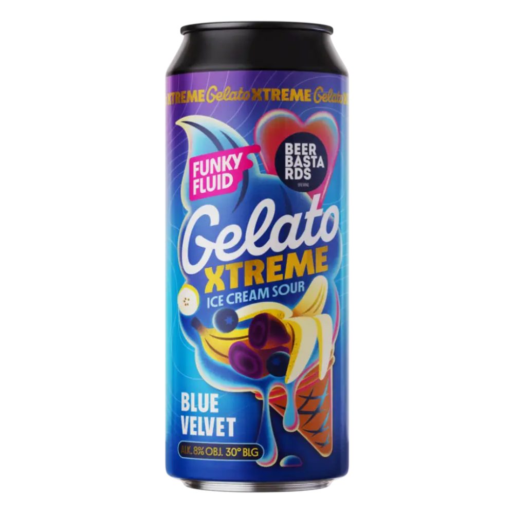 Piwo Funky Fluid Gelato Xtreme Blue Velvet 8% 500 ml Puszka