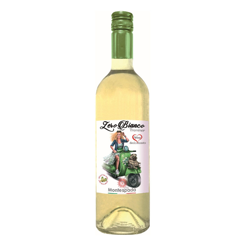 Wino Montespada Zero Bianco 0% białe wytrawne 750 ml