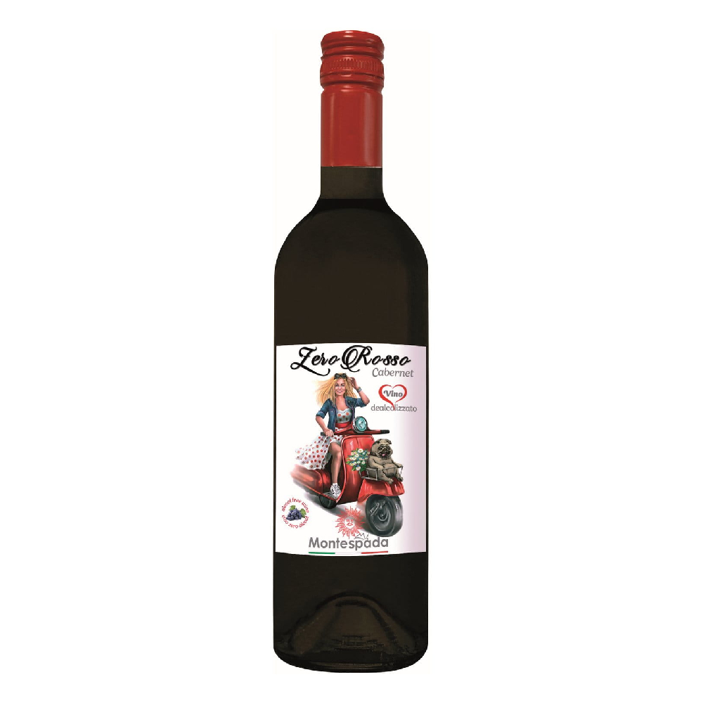 Wino Montespada Zero Roso 0% czerwone wytrawne 750 ml