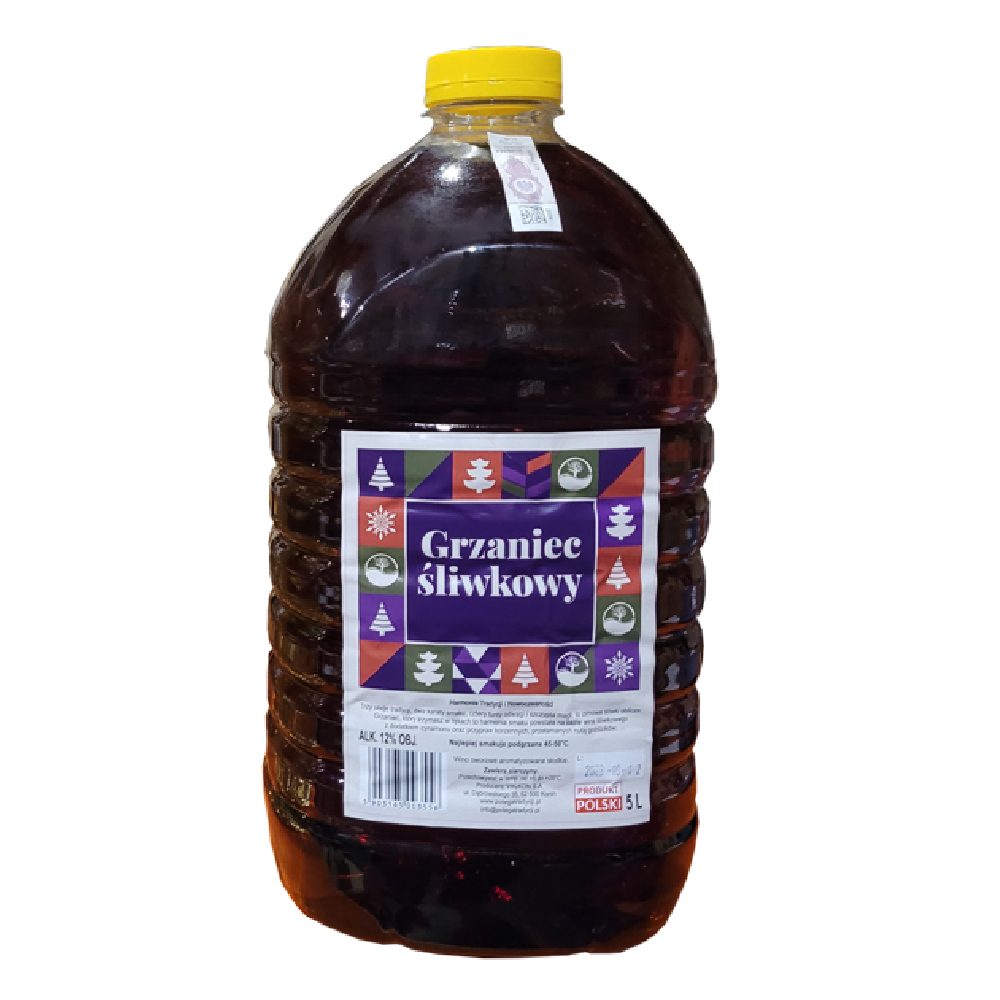 Wino Vin-Kon Grzaniec Śliwkowy 12% czerwone słodkie 5000 ml