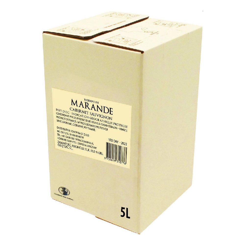 Wino Reserve de Marande Cabernet Sauvignon BIB 13,5% czerwone wytrawne 5000 ml