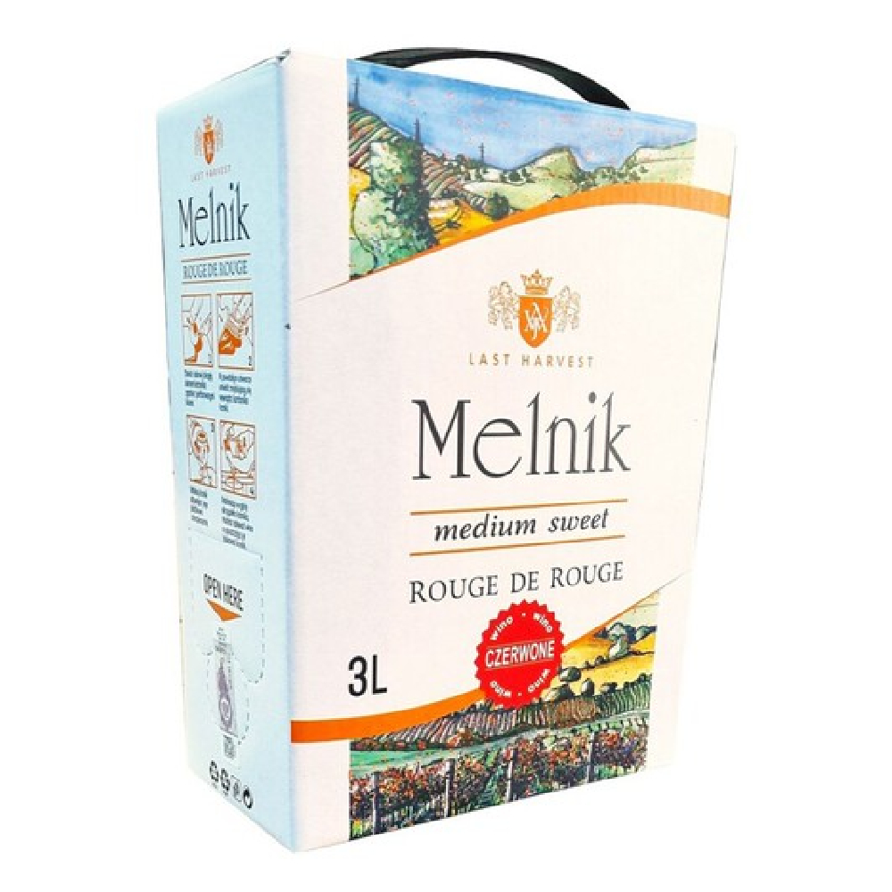 Wino Melnik 11,5% białe półsłodkie 3000 ml