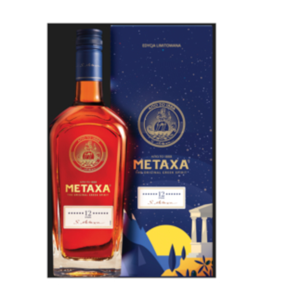 Brandy Metaxa 12* Edycja Świąteczna 40% 700 ml kartonik