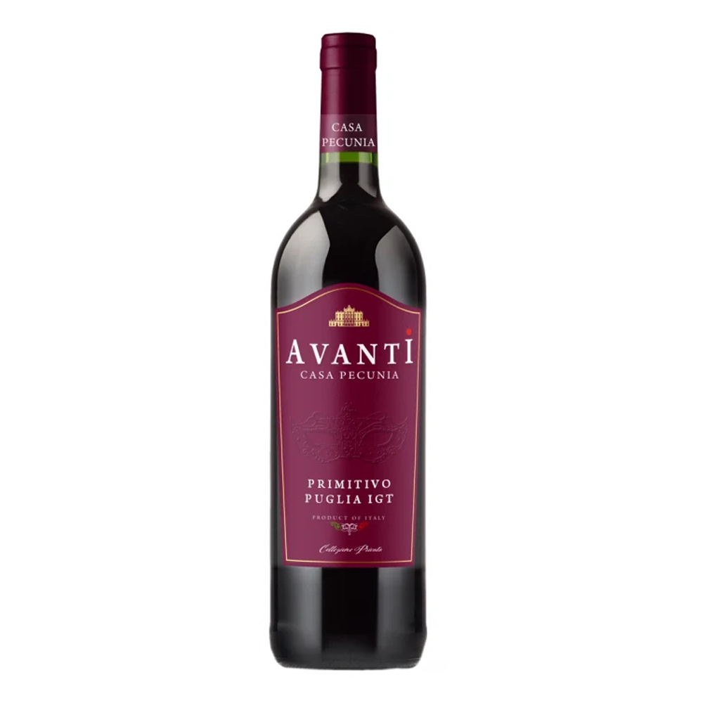 Wino Avanti Casa Pecunia Primitivo Puglia 13,5% czerwone półwytrawne 750 ml