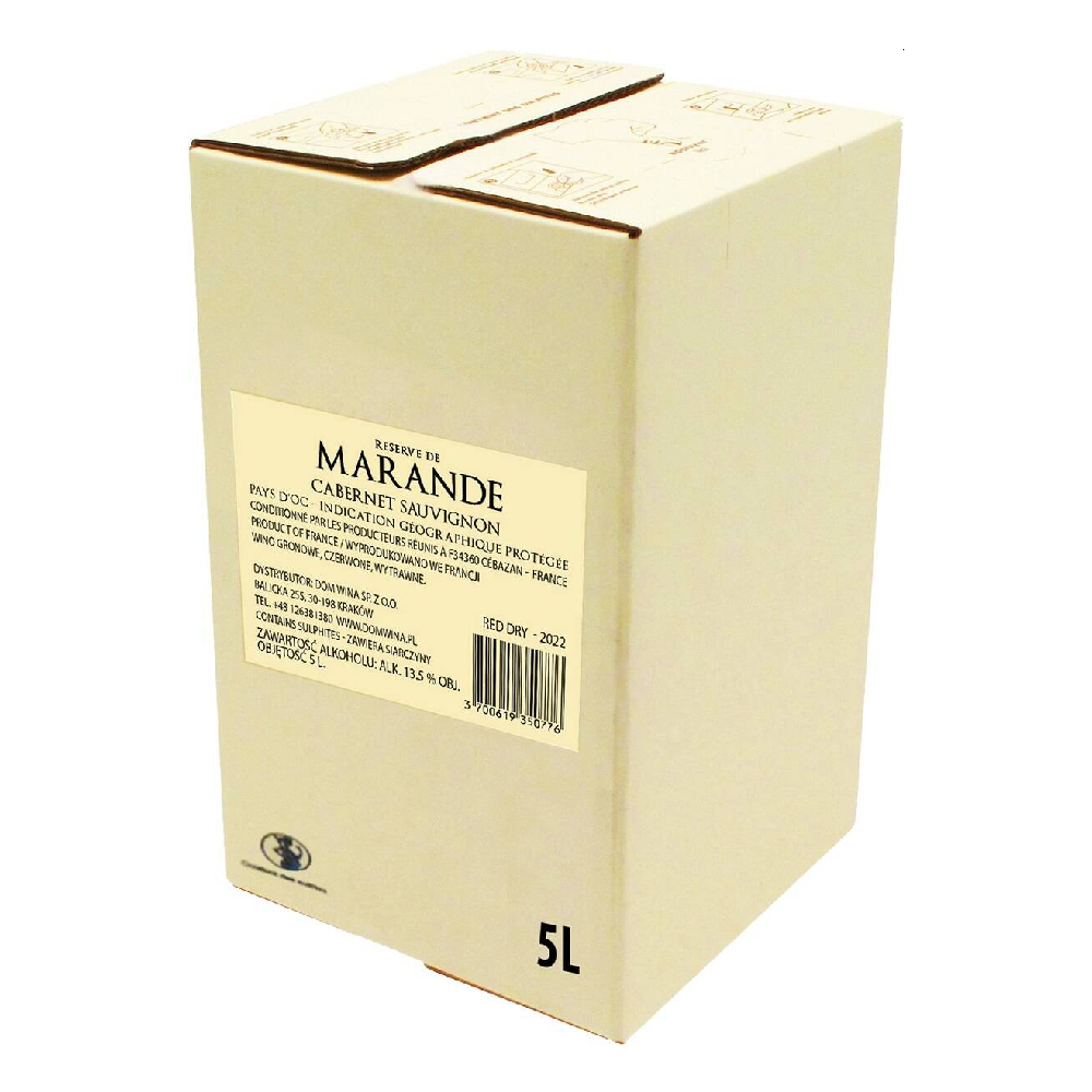 Wino Reserve de Marande Cabernet Sauvignon BIB 13,5% czerwone wytrawne 5000 ml