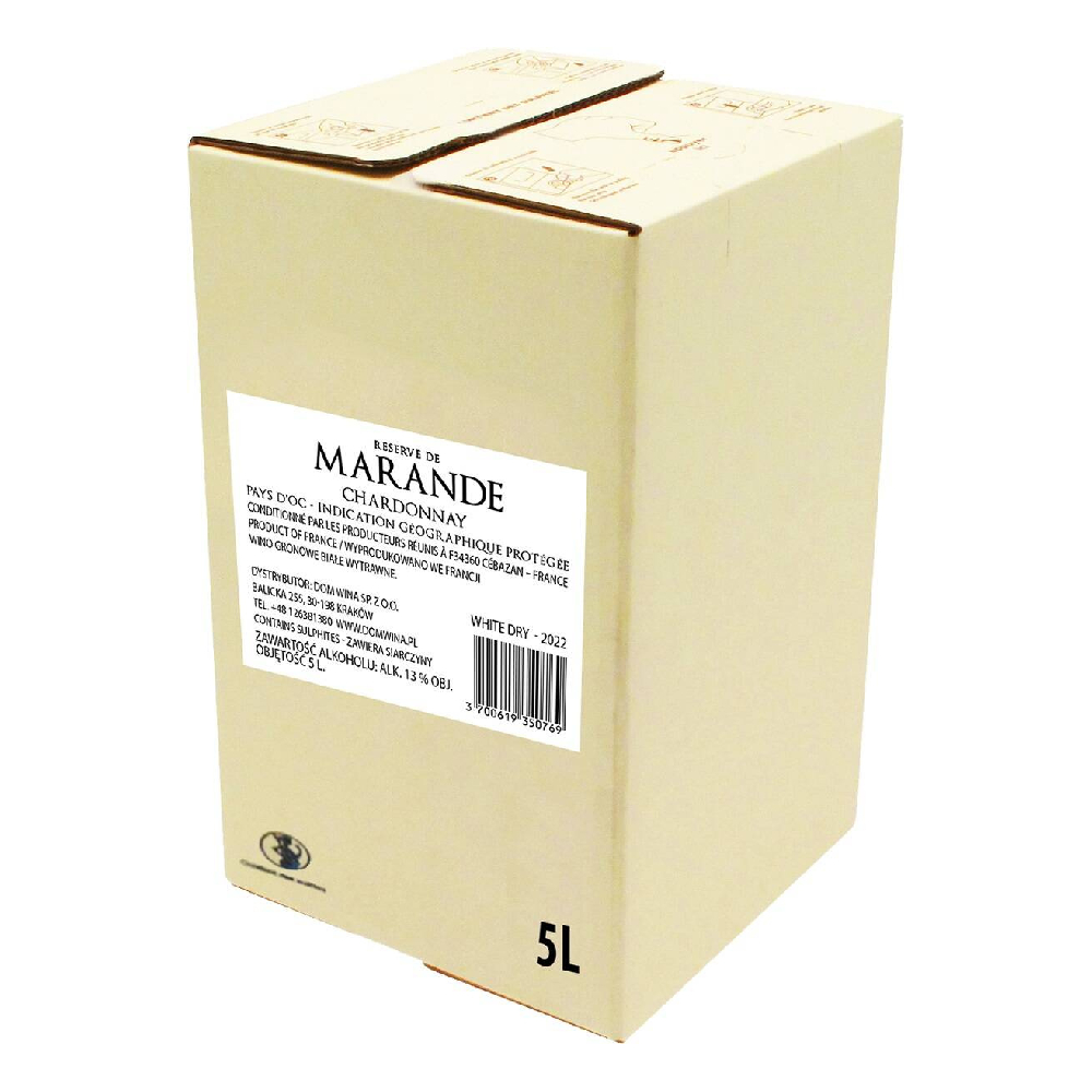 Wino Reserve de Marande Chardonnay BIB 13,5% białe wytrawne 5000 ml