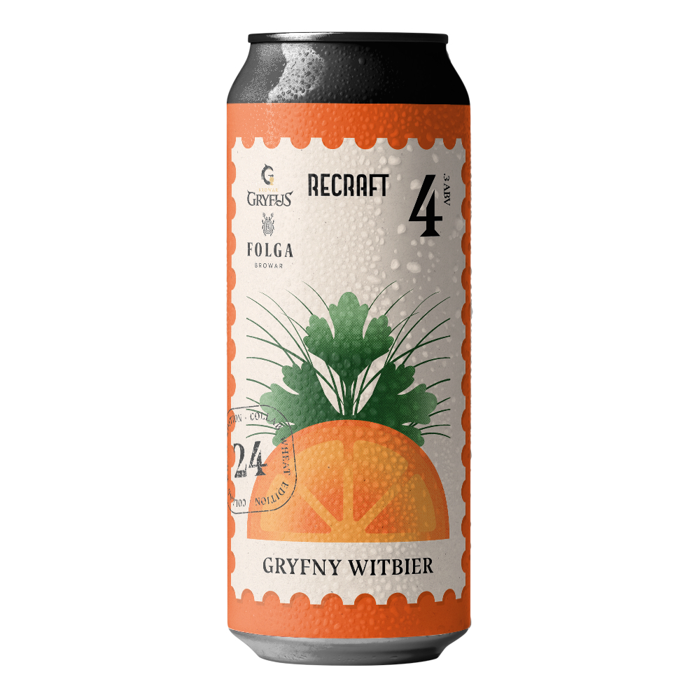 Piwo ReCraft Gryfny Witbier 4,3% 500 ml Puszka