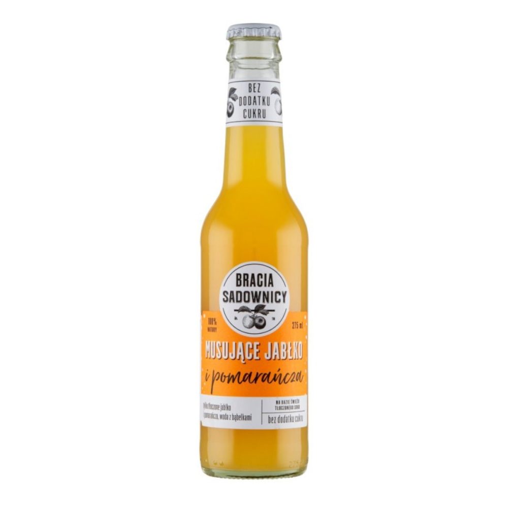 Napój Bracia Sadownicy Musujące Jabłko i Pomarańcza 275 ml