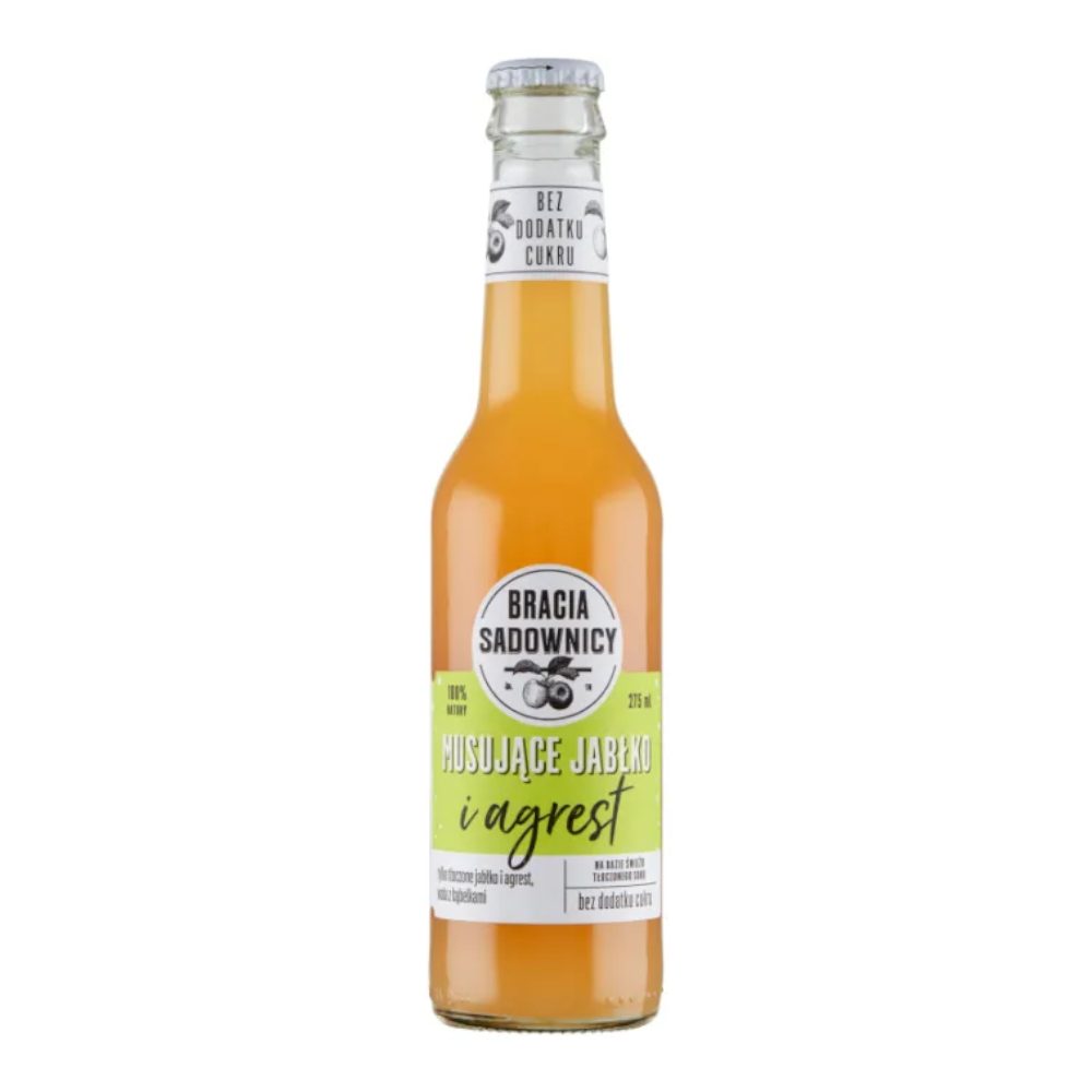 Napój Bracia Sadownicy Musujące Jabłko i Agrest 275 ml