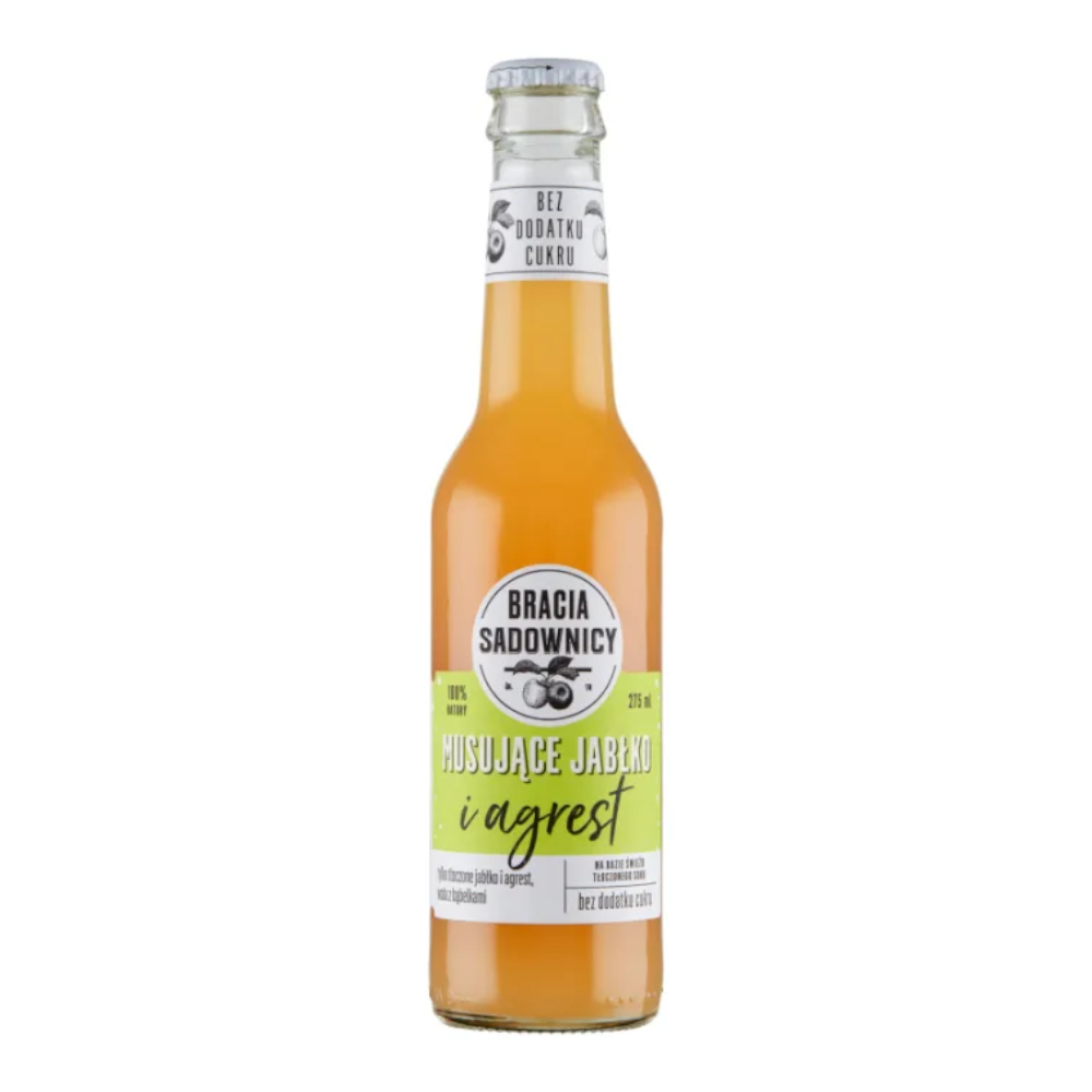 Napój Bracia Sadownicy Musujące Jabłko i Agrest 275 ml