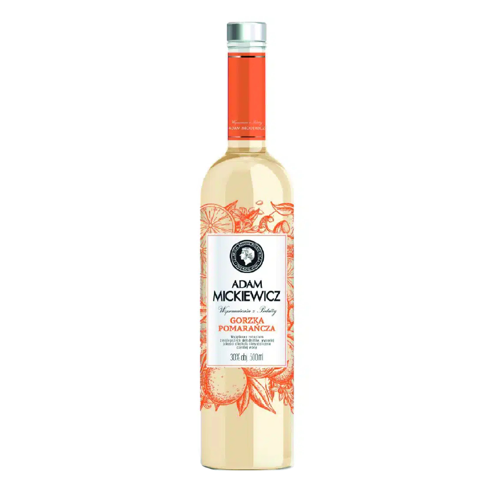 Wódka Adam Mickiewicz Gorzka Pomarańcza 30% 500 ml