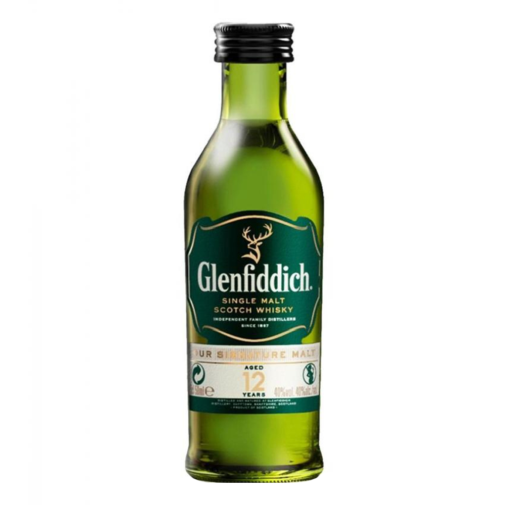 Whisky Glenfiddich 12YO 40% 50 ml