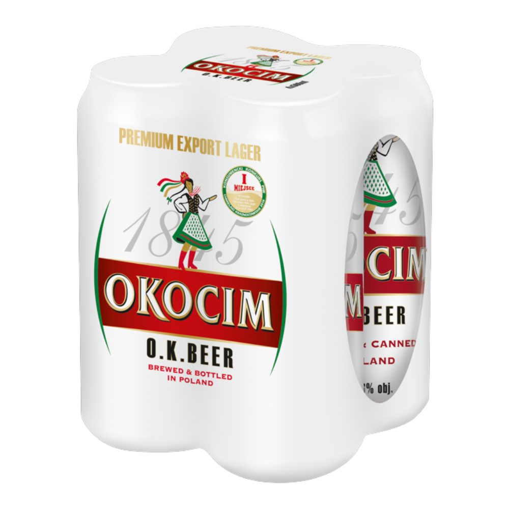 Piwo Okocim O.K. Beer 5,6% 500 ml 4-pak Puszka