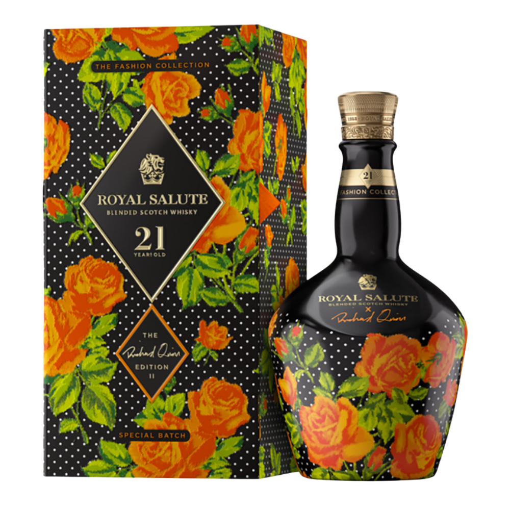 Whisky Chivas Regal Royal Salute 21YO Fashion Richard Quinn Orange Roses 40% 700 ml