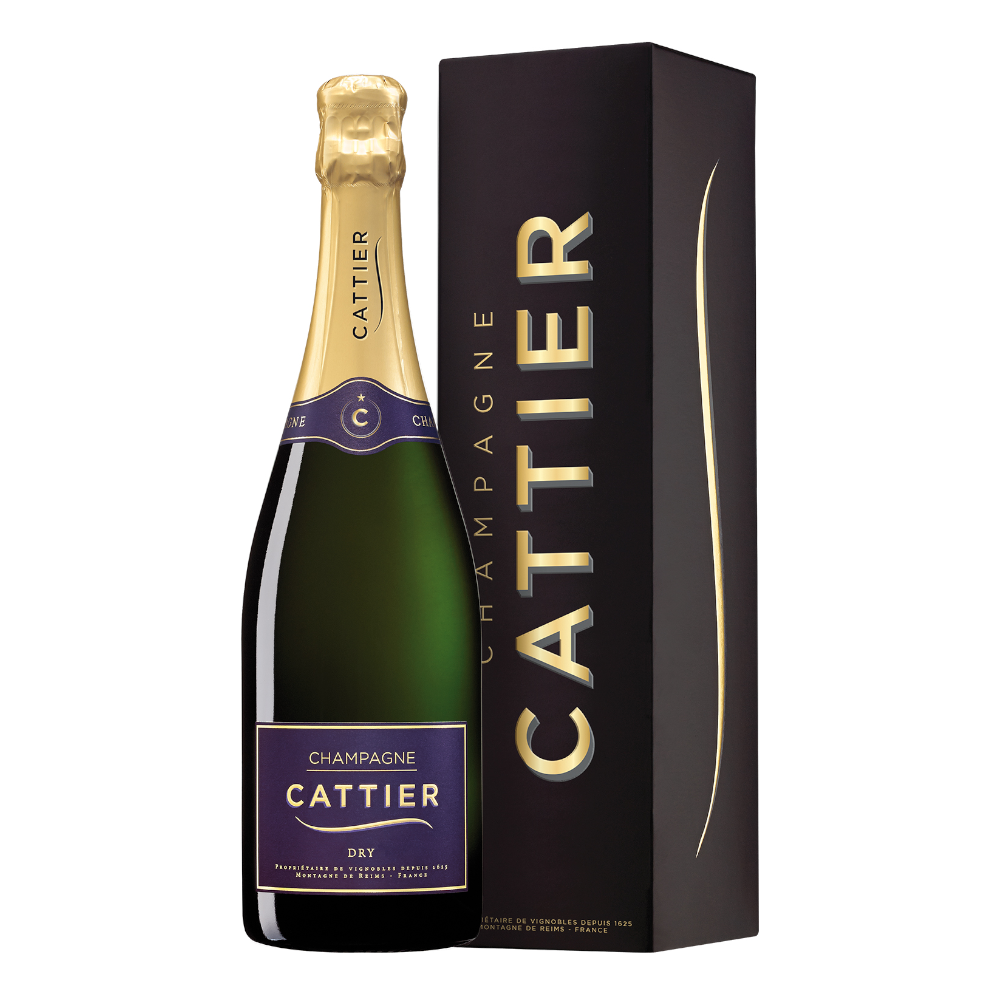 Szampan Cattier Dry 12,5% białe półwytrawne 750 ml kartonik