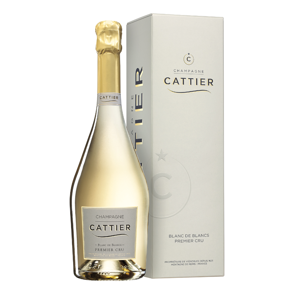 Szampan Cattier Blanc De Blanc PREMIER Cru 12,5% białe wytrawne 750 ml kartonik
