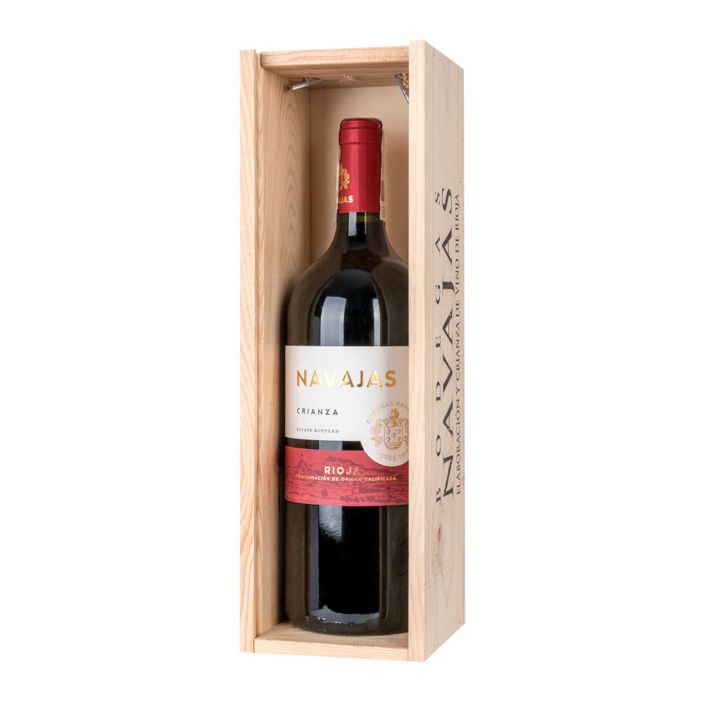 Wino Navajas Crianza 2019 13,5% czerwone wytrawne 1500 ml + skrzynka