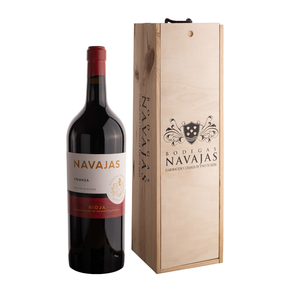 Wino Navajas Crianza 2019 13,5% czerwone wytrawne 5000 ml + skrzynka