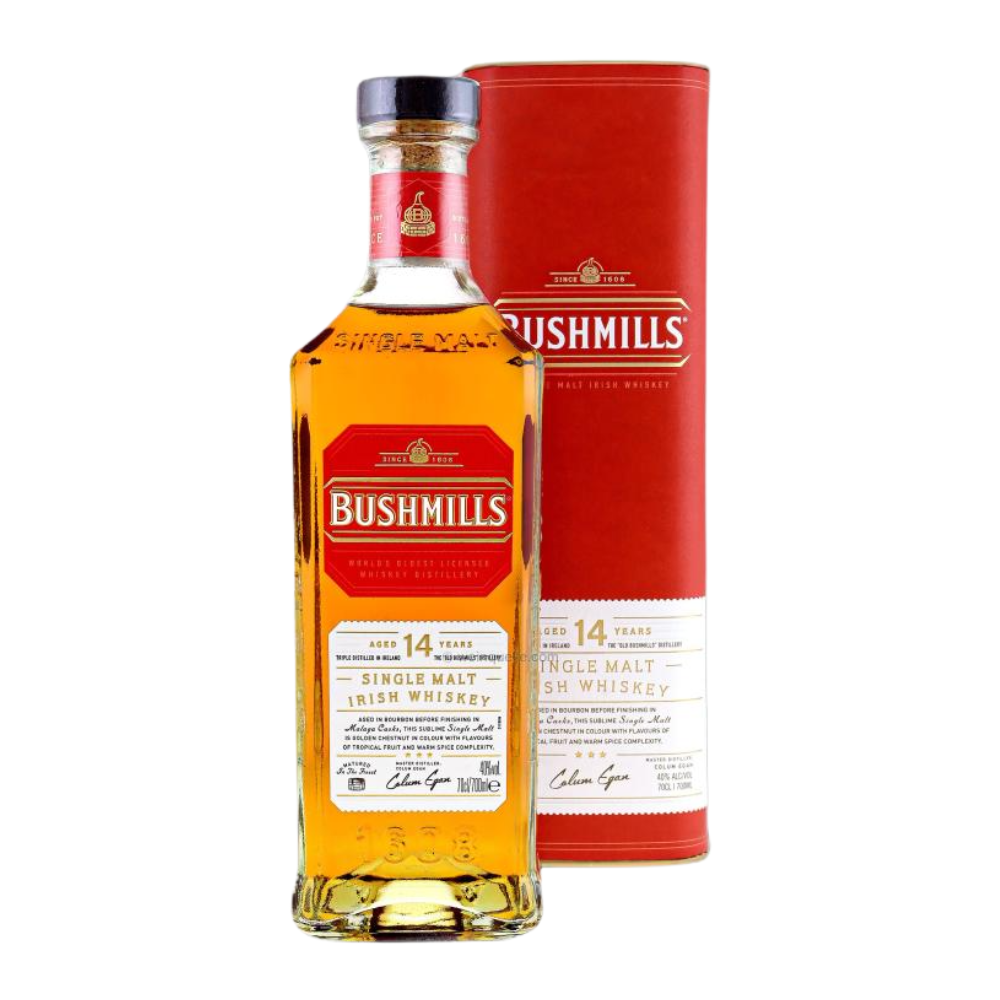 Whiskey Bushmills 14YO Malaga Finish 40% 700 ml kartonik