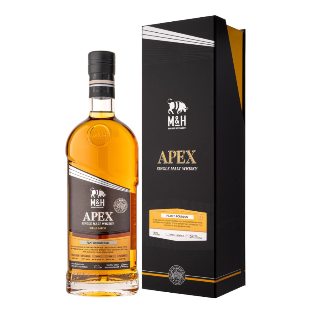 Whisky M&H Apex Batch #24 Peated Bourbon Cask 58,2% 700 ml