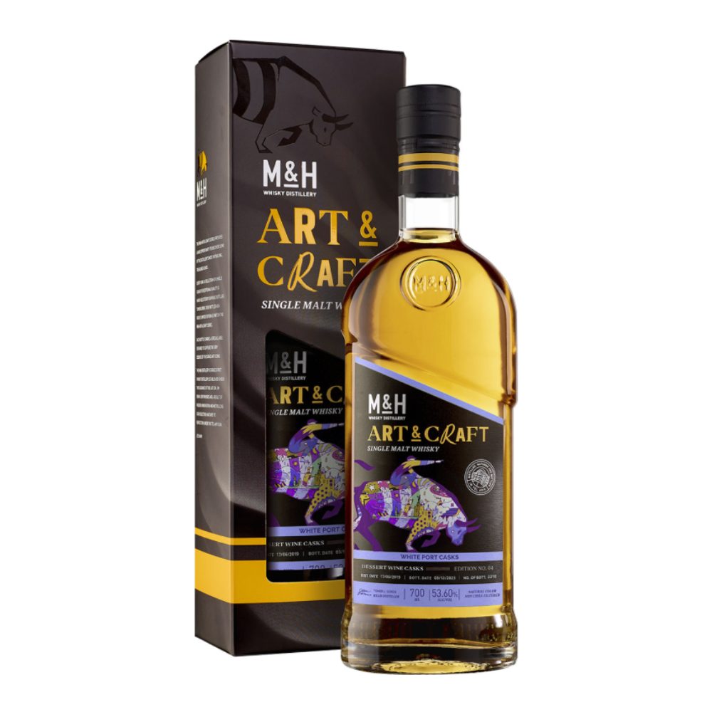 Whisky M&H rt & Craft White Port 53,6% 700 ml