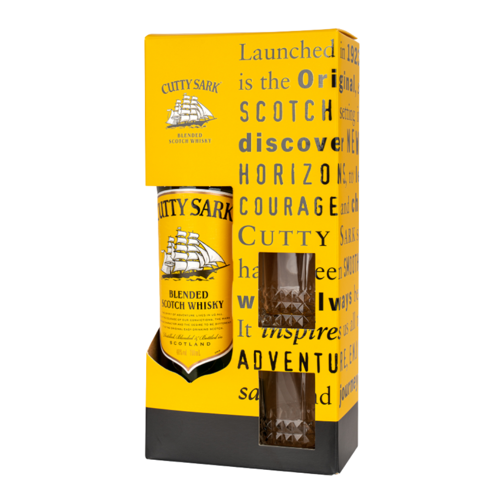 Whisky Cutty Sark 40% 700 ml + 2 szklanki