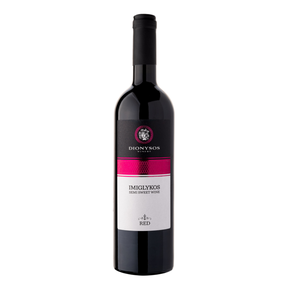 Wino Dionysos Imiglykos Red Semi Sweet 11% czerwone półsłodkie 750 ml
