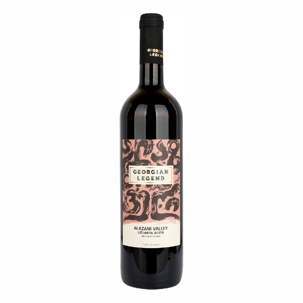 Wino Georgian Legend Alazani Valley Red 11,5% czerwone półsłodkie 750 ml