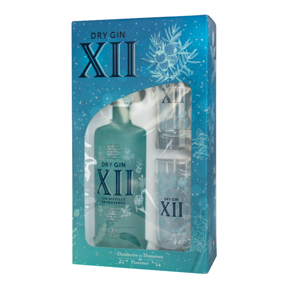 Gin XII 42% 700 ml + 2 szklanki
