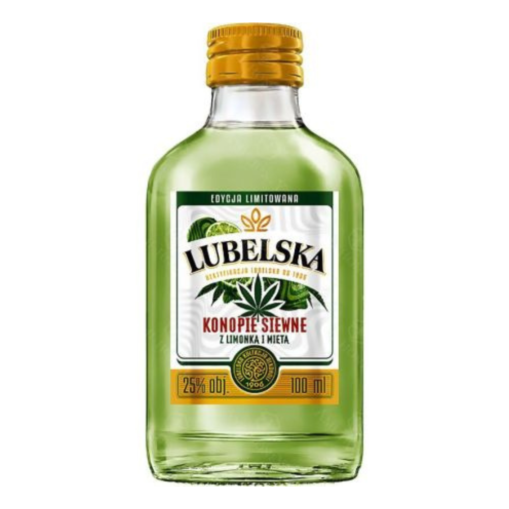 Likier Lubelska Konopie Siewne z Limonką i Miętą 25% 100 ml