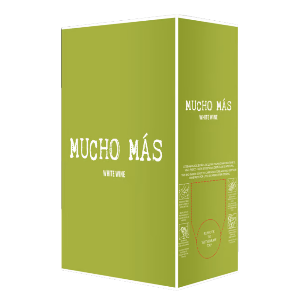 Wino Mucho Mas Blanco 14% białe wytrawne 3000 ml