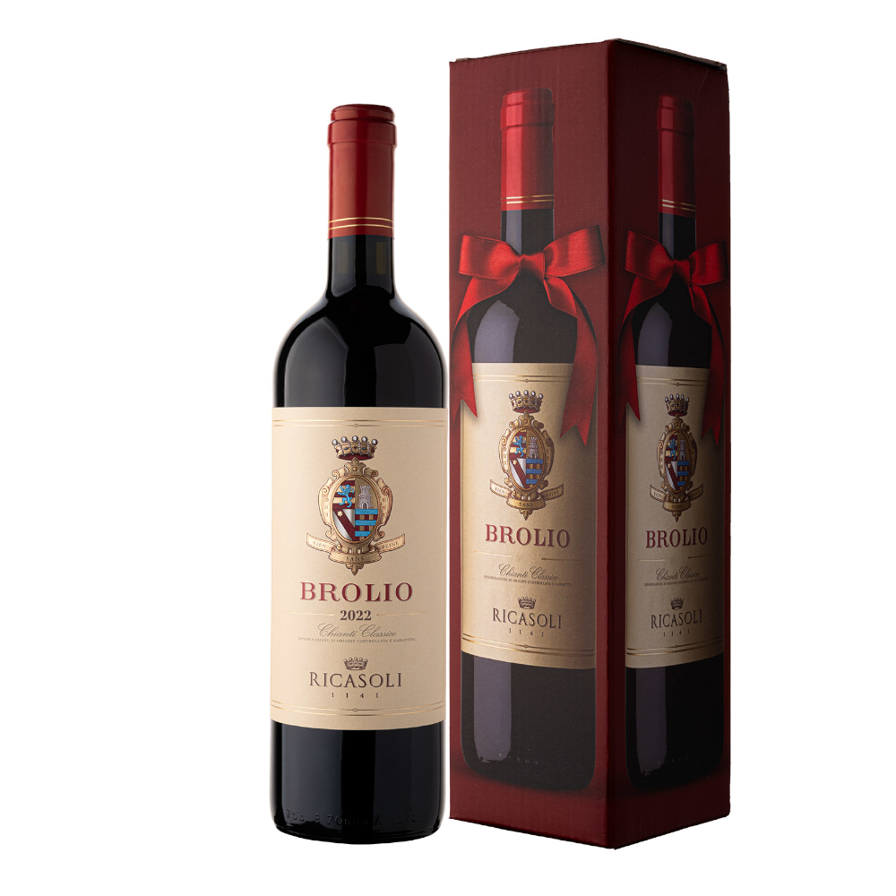 Wino Brolio Chianti Classico Ricasoli 2022 14% czerwone wytrawne 750 ml kartonik