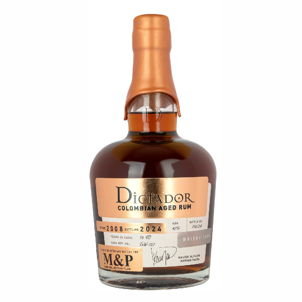 Rum Dictador Colombian Aged Rum Vintage 2008 Bottling 2024 16 YO 42% 700 ml