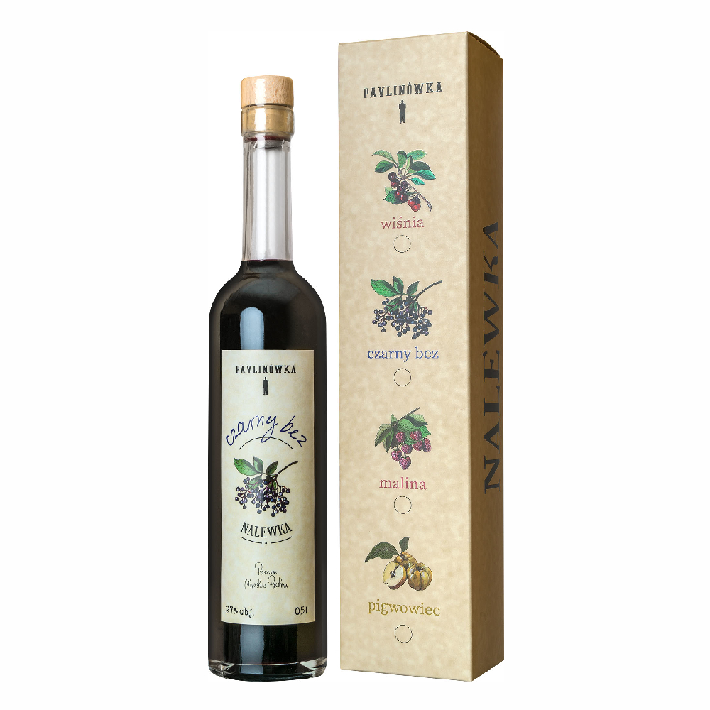 Nalewka Pavlinówka Czarny bez 27% 500 ml kartonik