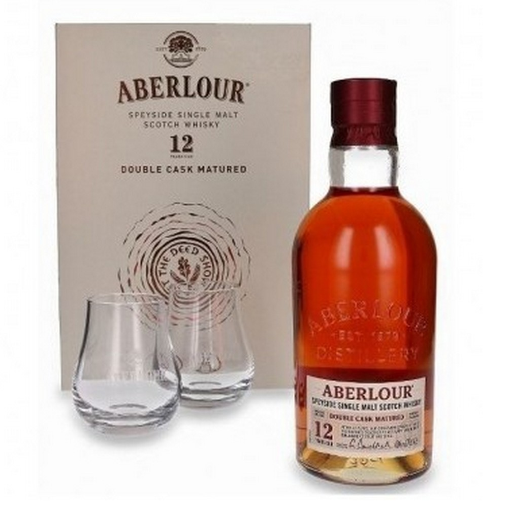 Whisky Aberlour 12 YO Double Cask jasny karton 40% 700 ml + szkło
