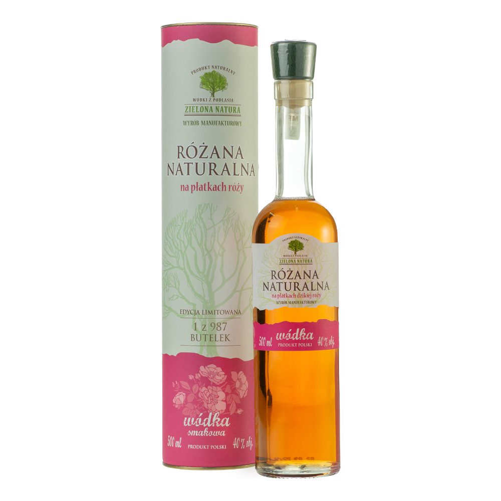 Wódka Naturalna Różana 40% 500 ml tuba