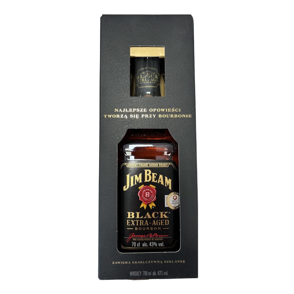 Whisky Jim Beam Black 40% 700 ml + szklanka
